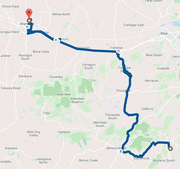 The Roaming 5 Day 44 (March 15) Darnum to Boolarra via Warragul