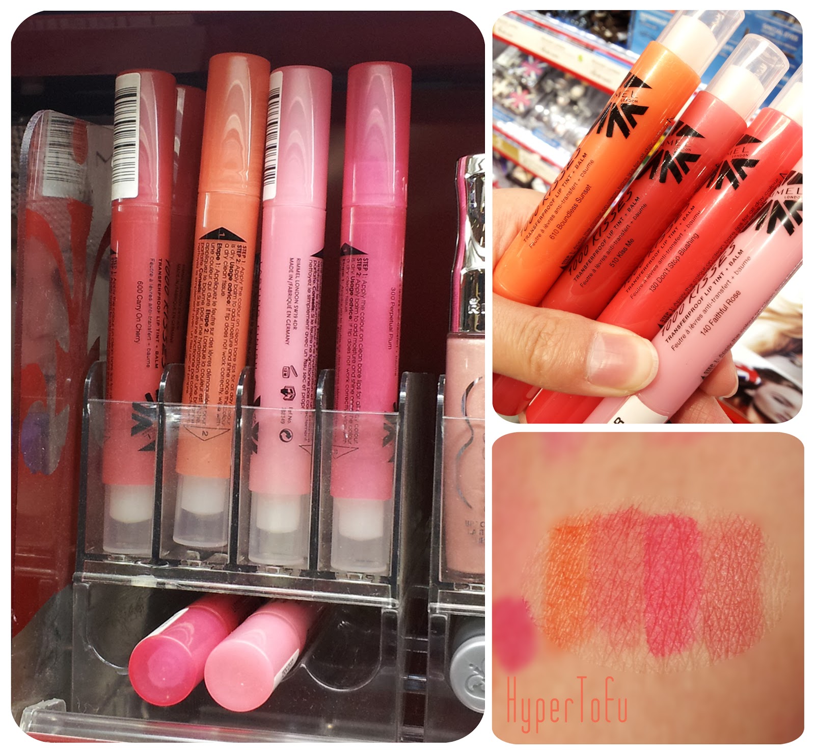 HyperTofu Lip stain swatches 1