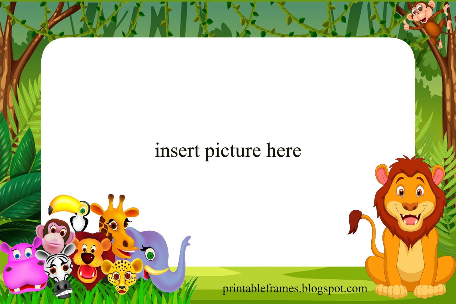 safari jungle picture frame
