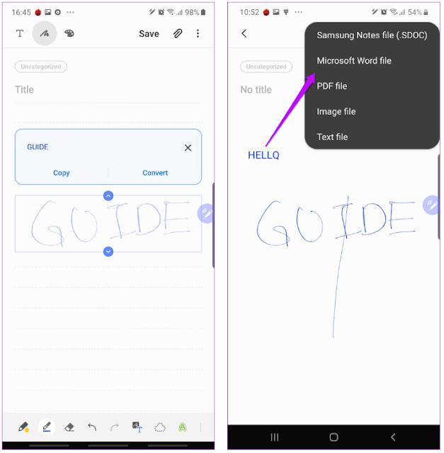 Cara Ubah Tulisan Tangan Menjadi Teks di Samsung Notes | Android Epic