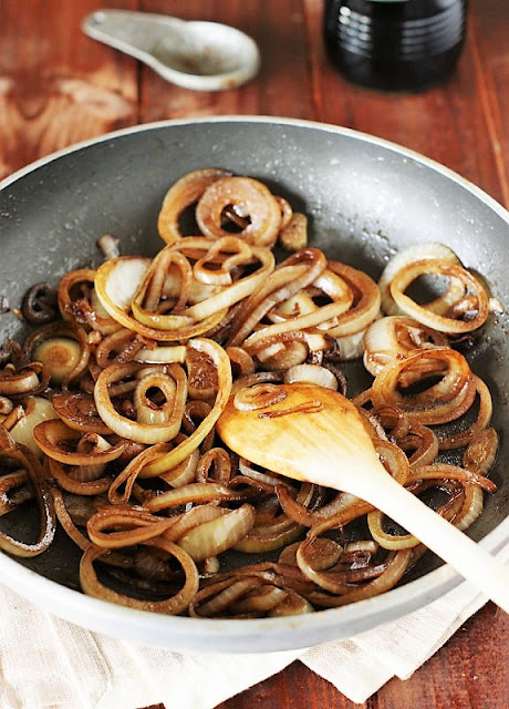 Balsamic Caramelized Onions in Saute Pan Image
