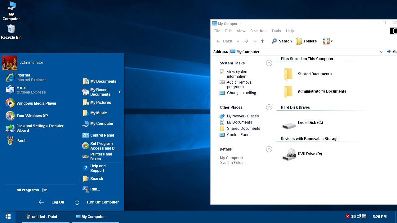 Download 10 Transformation Pack for your Windows XP How can i use Windows 10 theme on Windows XP