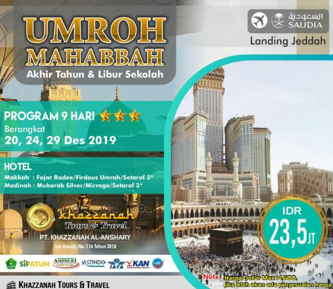 Paket Umroh Akhir Tahun 2019