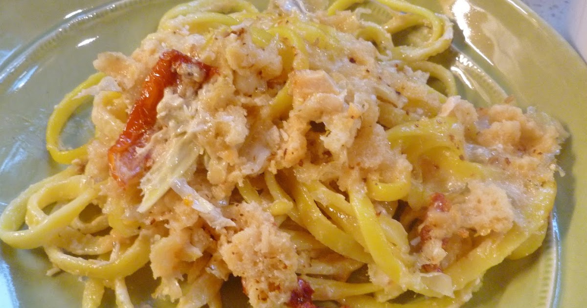 Lindaraxa Lemon Pasta With Artichoke Hearts, Tuna, Sundried Tomatoes