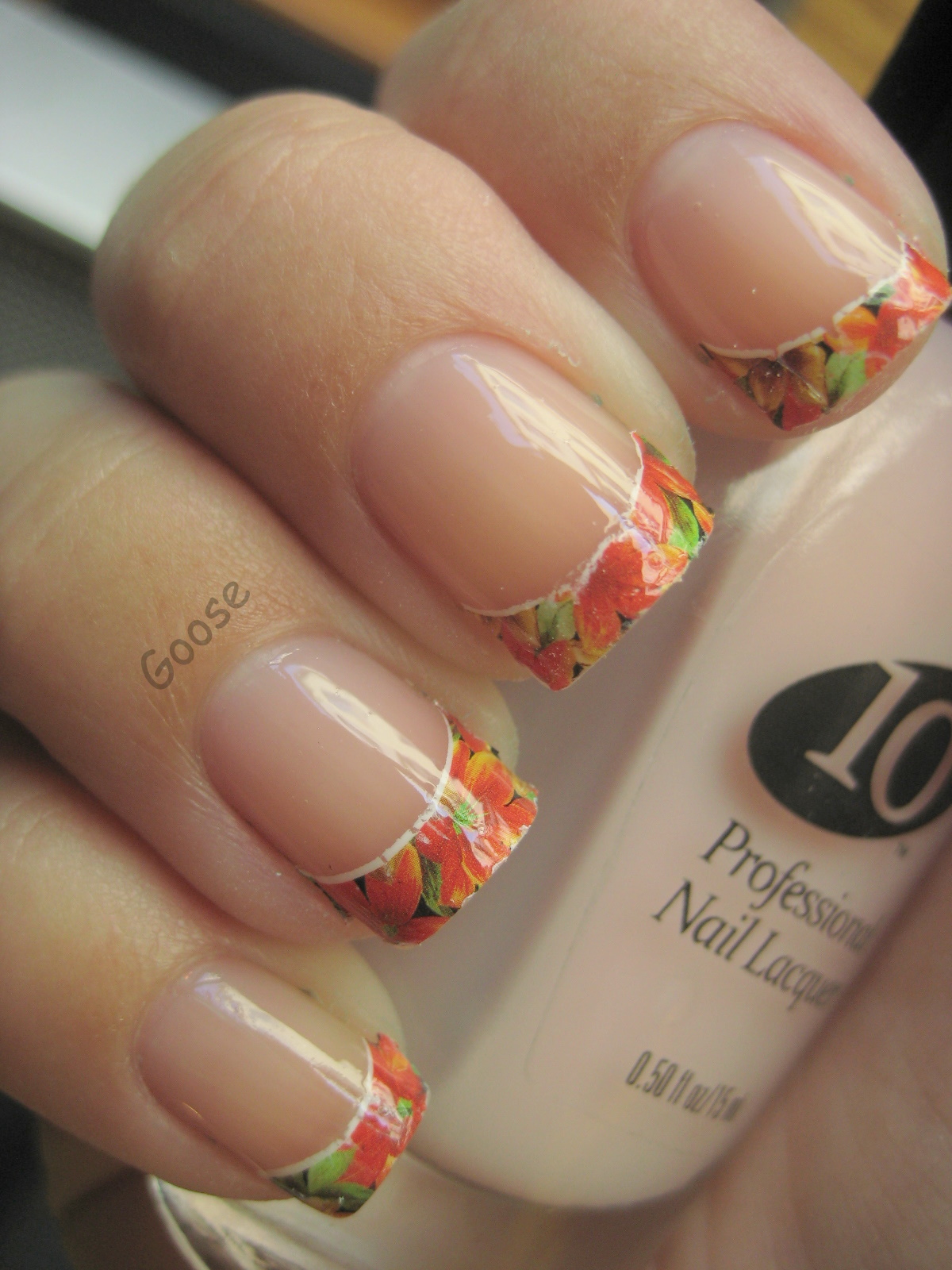 Goose's Glitter N.NAIL Water Decals French Tip Nail Art WDB069