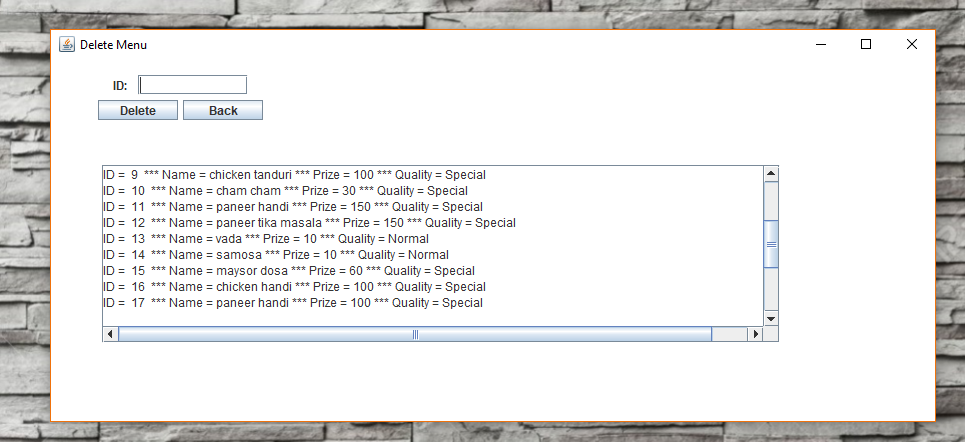 Java Project of restaurant dish menu System with File handling java IO ...