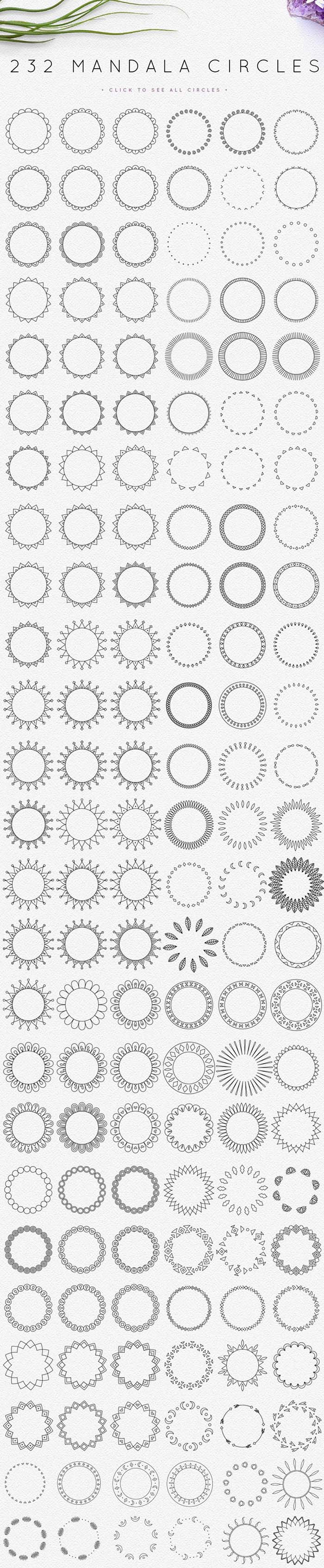 232 Mandala Circles