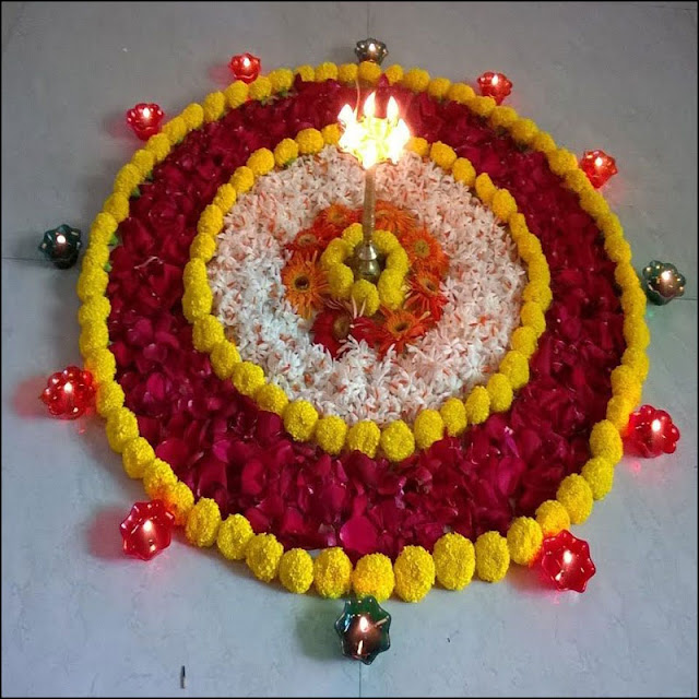 Simple 2023 Flower Rangoli Design