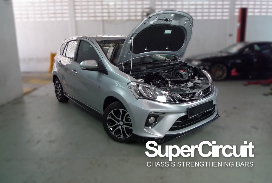 SUPERCIRCUIT CHASSIS STRENGTHENING BARS Perodua Myvi Gen3 Front, Middle and Rear Chassis