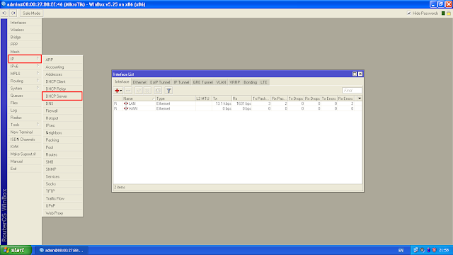Konfigurasi DHCP Server Pada Mikrotik