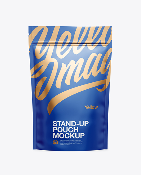 Download Free Matte Stand Up Pouch W Zipper Mockup Front View PSD Mockups.