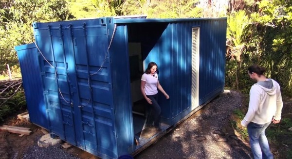 small off grid container home