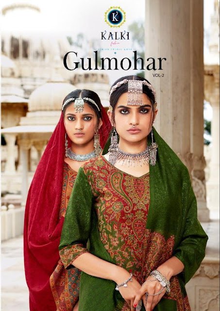 Kalki Fashion Gulmohar Vol 2 Kashmiri Work Pashmina Collection