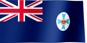 The waving flag of Queensland (Animated GIF)