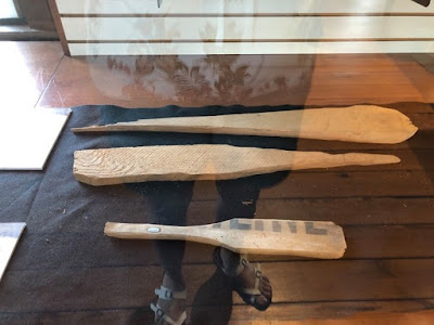 Paddles found under the floorboards during the 1970 renovation.