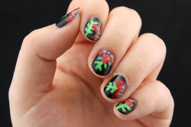 Ferns & Flowers Inspired by Wondrously Polished Using the Girly Bits Hoop! There It Is Collection