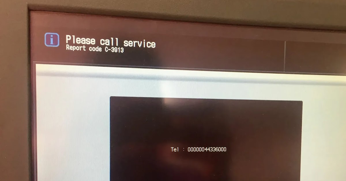 how to solve C 3913 error in konica minolta Bizhub C6500, C6000, C7000