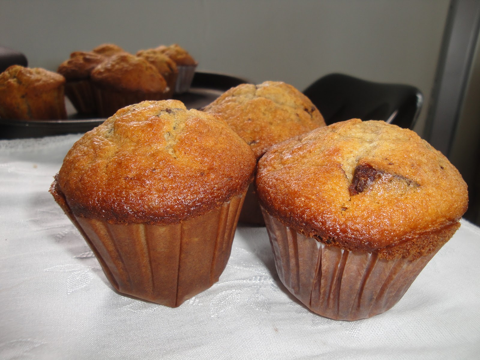 Carnes e Mares Muffin de banana com chocolate