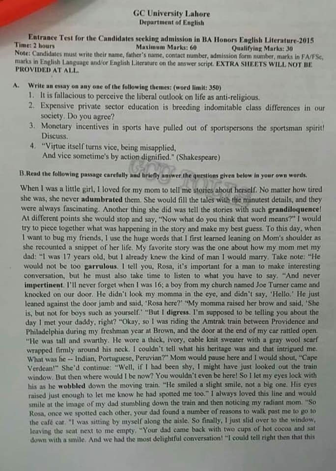 Examples of english literature picture