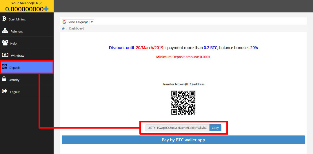 100% legit trusted bitcoin mining investment site minimum invest 0.0005 and withdraw 0.0001