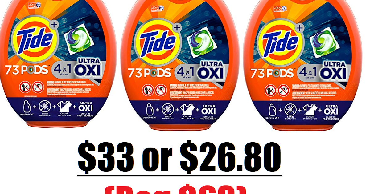 EXPIRED!! 3 Containers of 73ct Tide Pods Ultra Oxi Liquid Laundry