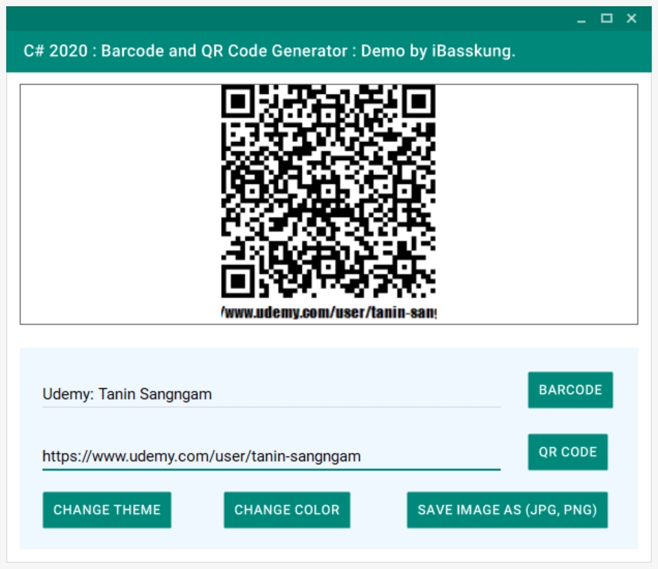C Barcode and QR Code Generator (MaterialSkin)