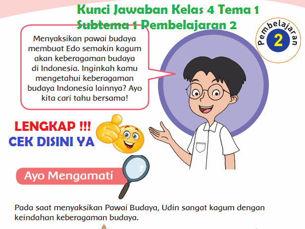 Bahan ajar kelas 4 tema 1 subtema 1 pembelajaran 1