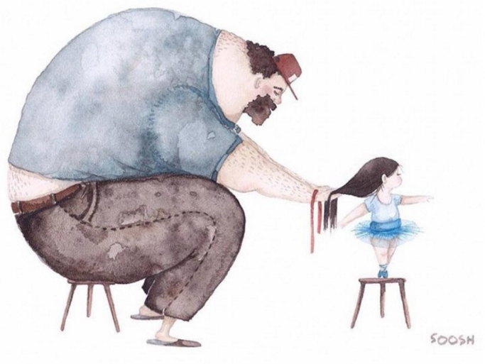 Estos 14 dibujos explican la relación padre-hija. ¡La número 8 te hará  llorar! - EL CLUB DE LOS LIBROS PERDIDOS