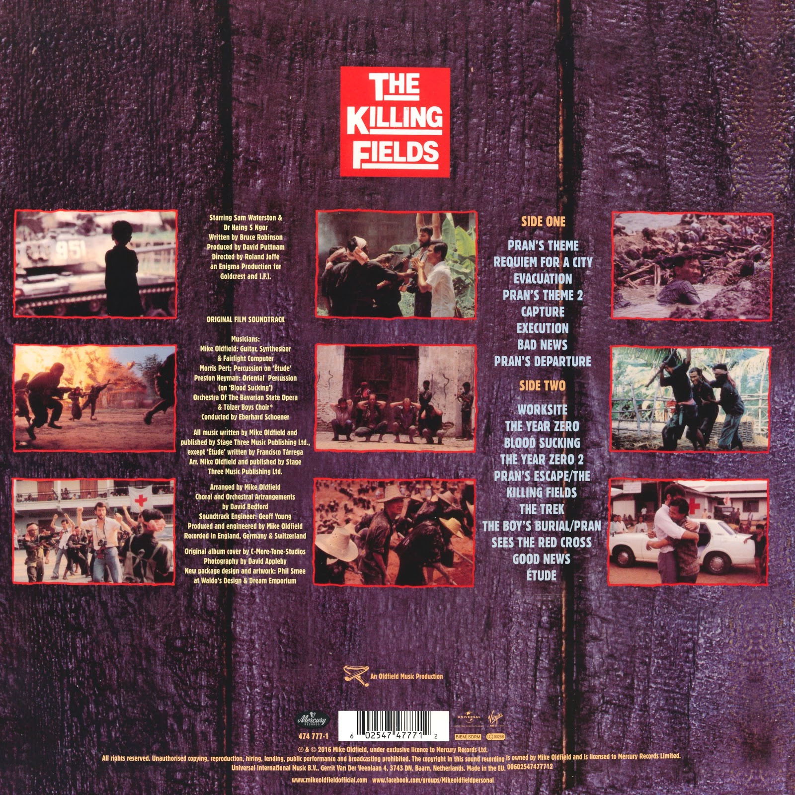 1984 The Killing Fields. Original Film Soundtrack Mike Oldfield