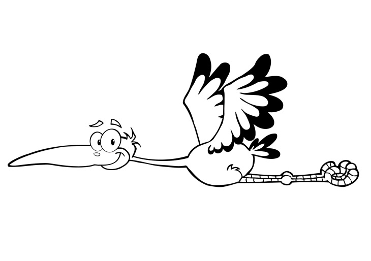 Una cigueña para colorear Imagui