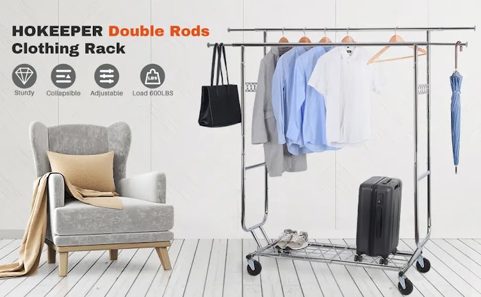 HOKEEPER Double Clothing Garment Rack review