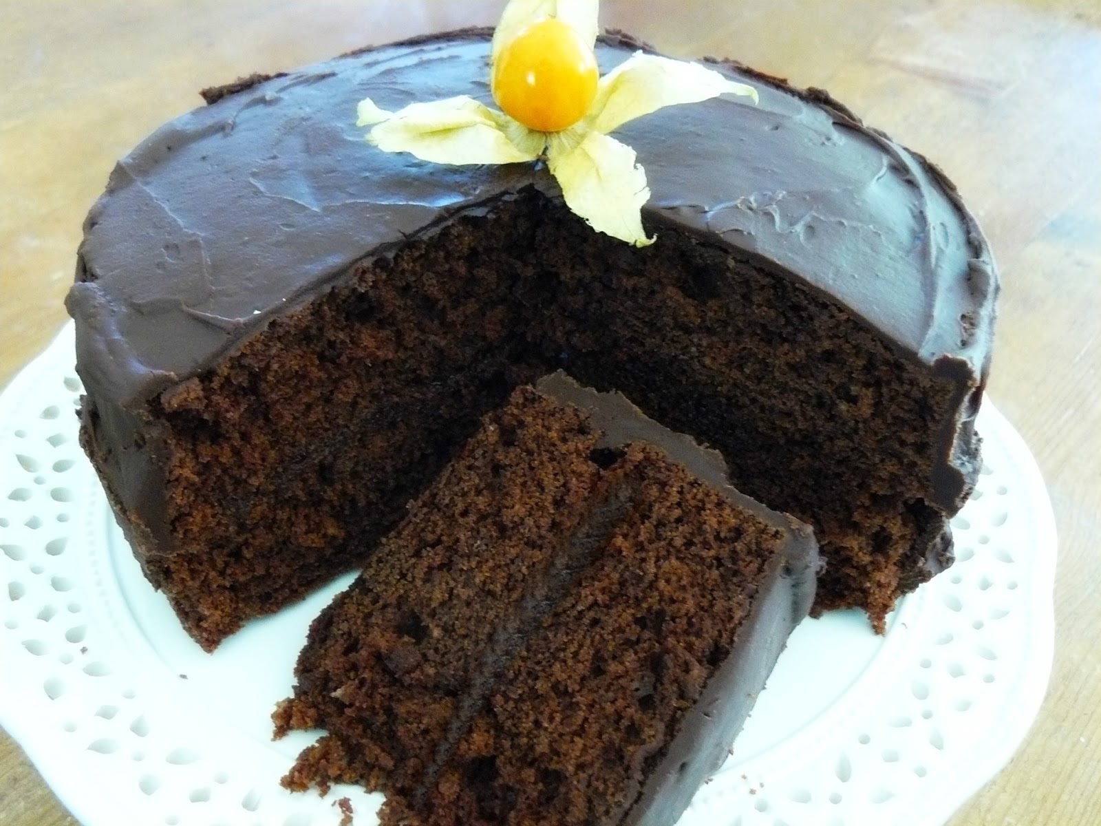 Pear Tree Kitchen Rich Chocolate Cake, a Victorian Recipe.