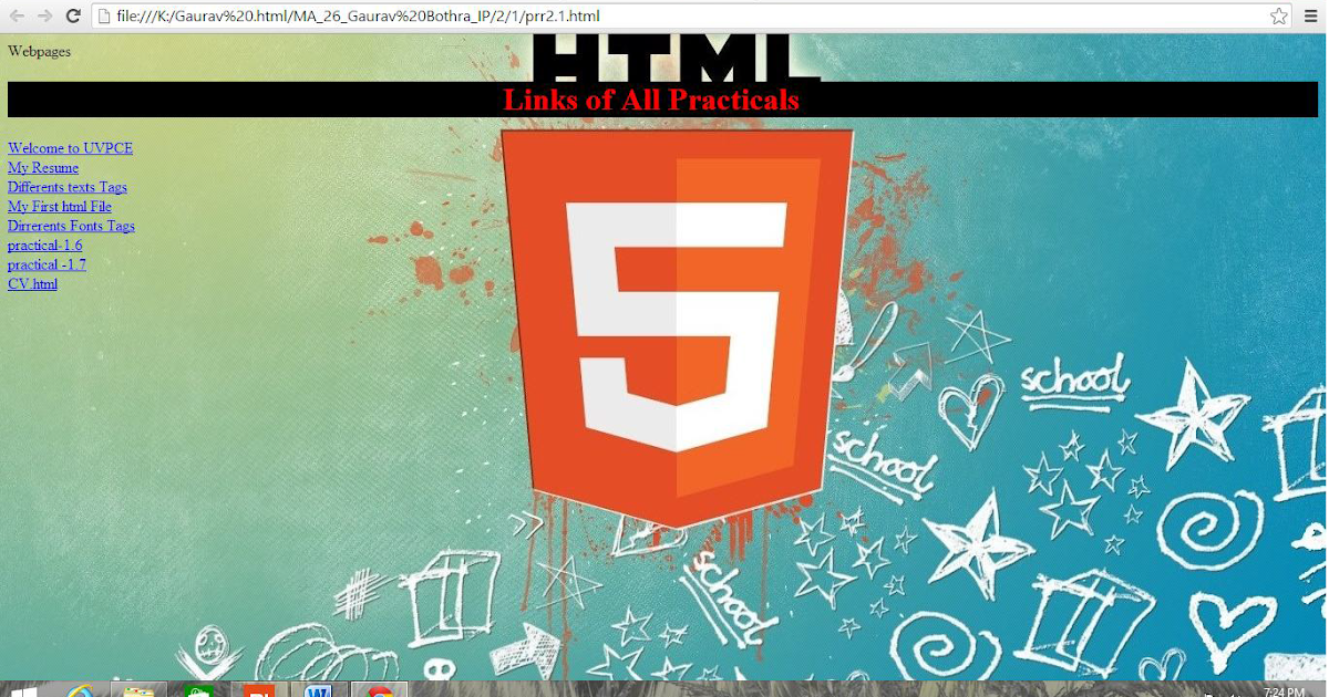 Create a web page using href attributes of anchor tag and navigate ...