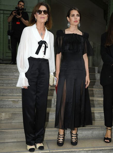 Charlotte Casiraghi, Andrea Casiraghi and Tatiana Casiraghi. organized by the houses of Chanel and Fendi