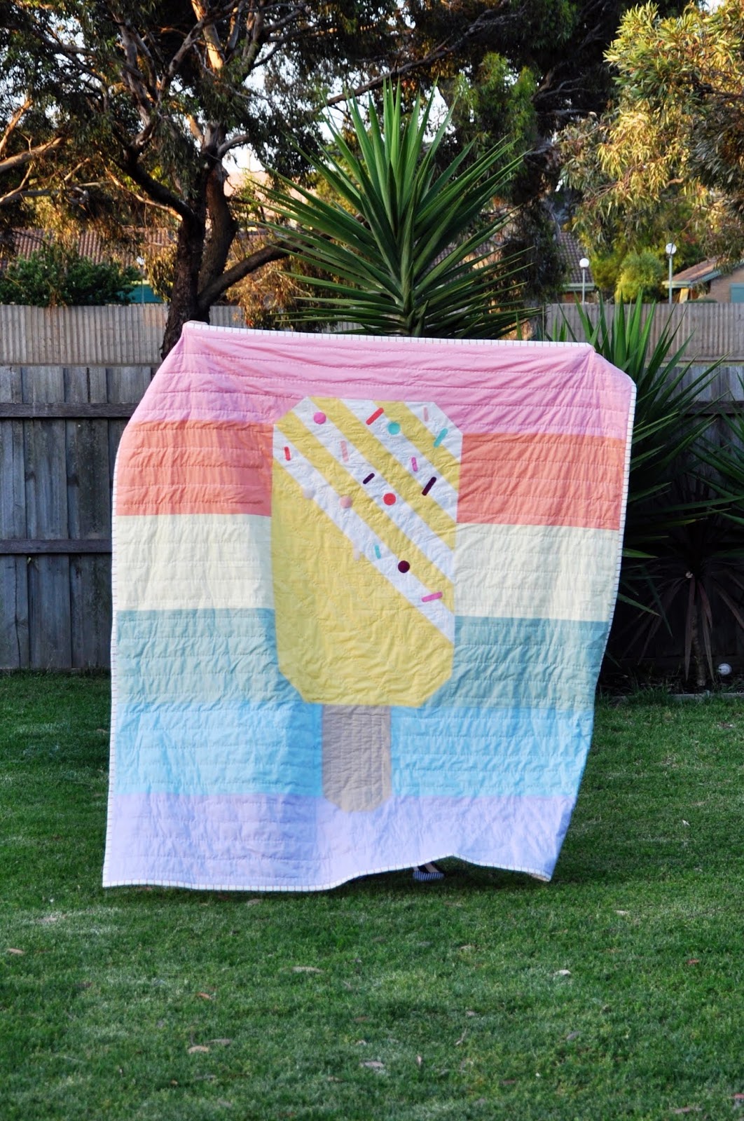 Tied with a Ribbon Rainbow Popsicle Quilt Pattern Release