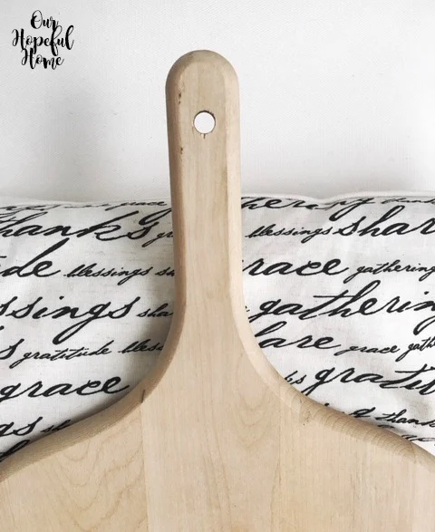 wooden pizza peel handle