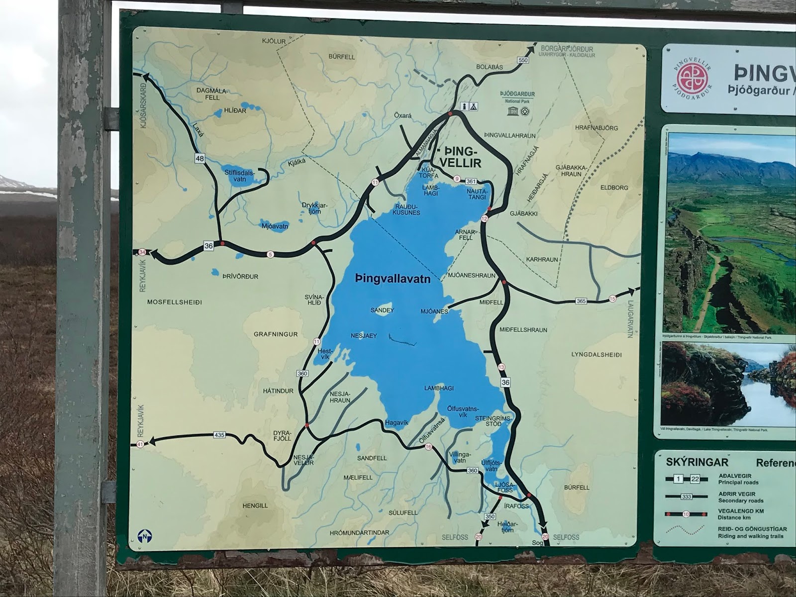 Thingvellir National Park Map