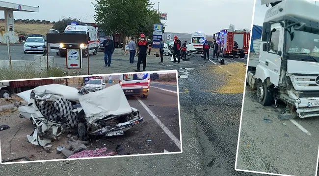 Suruç’ta tır ile otomobil çarpıştı: 2 ölü, 1 yaralı