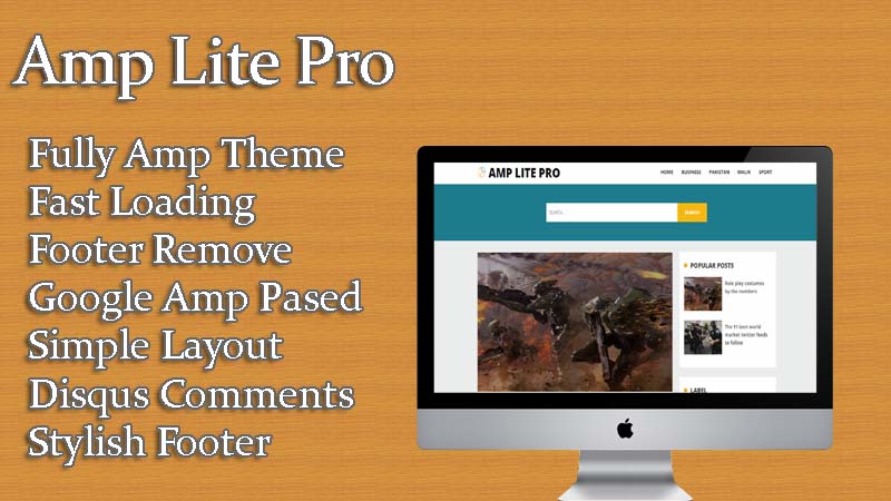Amp Lite Pro Blogger Amp Template