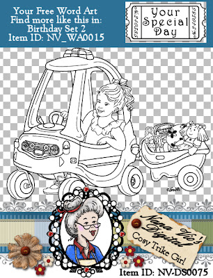 Cosy Trike GIRL digital stamp