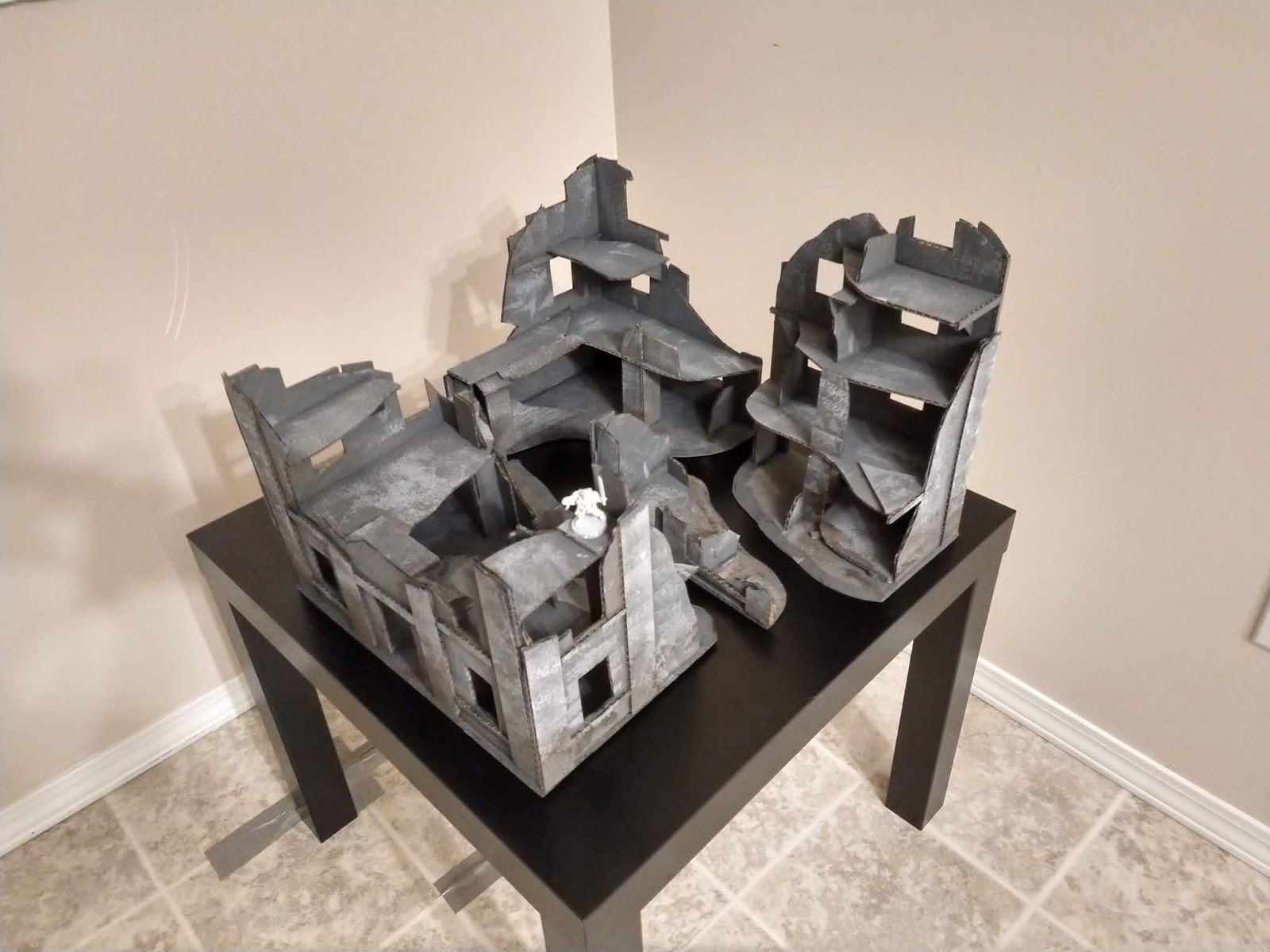 [hobby] Quick cardboard ruins Cheap terrain for basically free