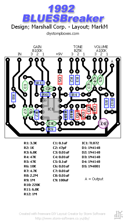 StompBoXed - The Guitar Pedal Builders Repository: Marshall Bluesbreaker