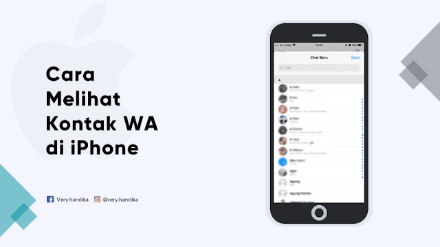 cara melihat kontak wa di iphone