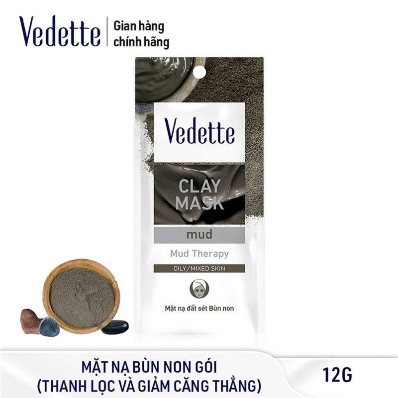 Mặt nạ đất sét Vedette Bùn Khoáng (Mud) 12g