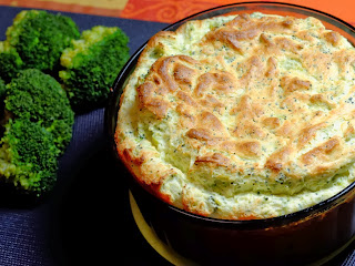 Soufflé au brocoli et au parmesan