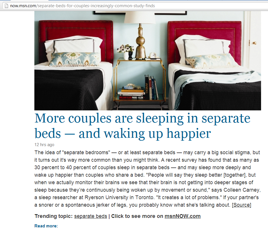 Vinayak 40 couples sleeping in seperate beds and waking up happier !! (Q why get married in