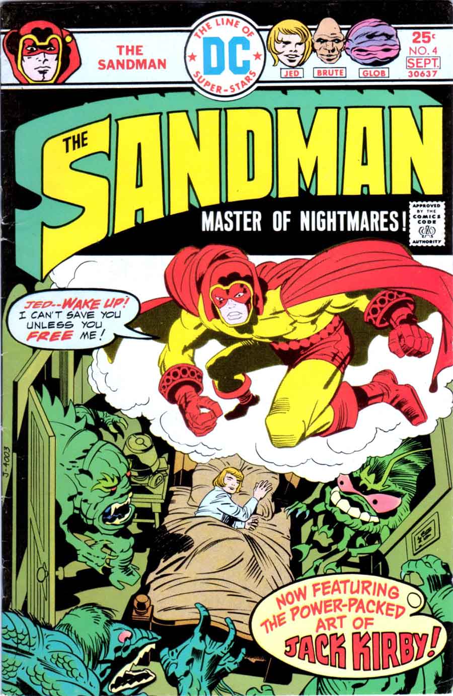 The Sandman v1 #4 dc bronze age comic book cover art by Jack Kirby