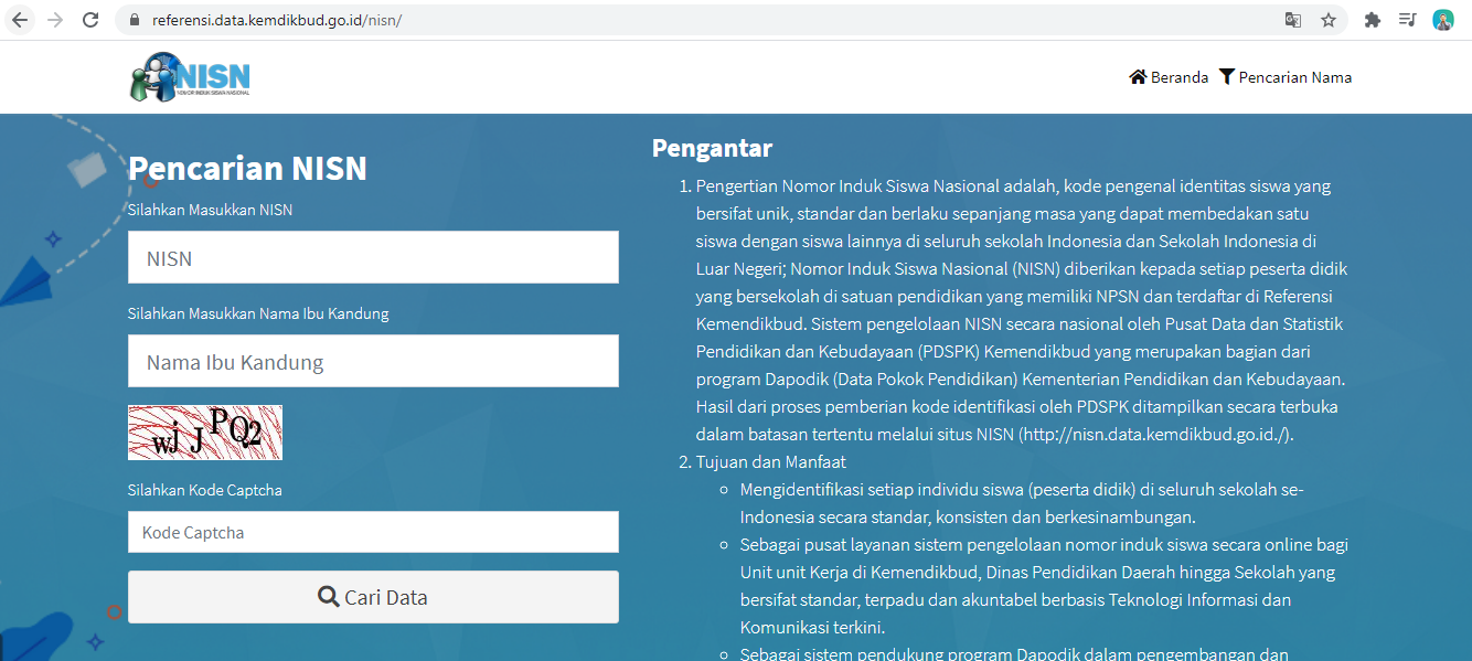 Cara Mengecek NISN Secara Online 2021 Terbaru  Yusuf Studi