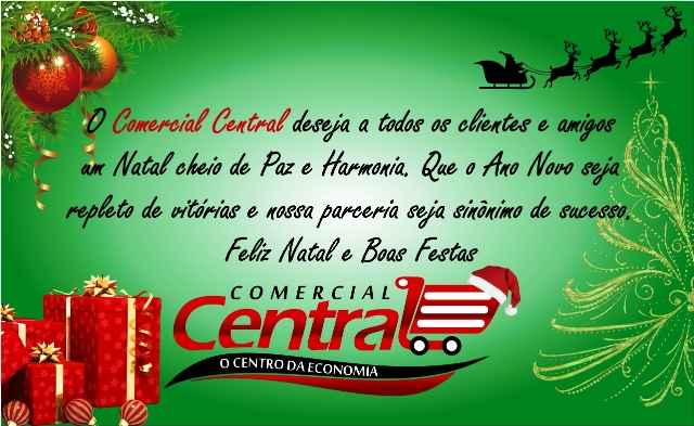 .: BURITI - MENSAGEM DE NATAL E ANO NOVO DO COMERCIAL CENTRAL A TODOS
