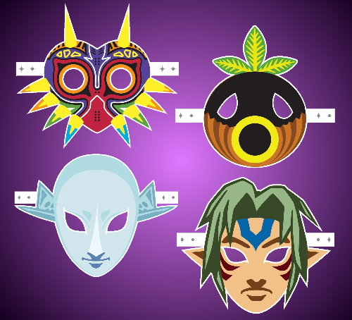Printable Zelda Masks Tektonten Papercraft printable-zelda-masks-tektonten-papercraft
